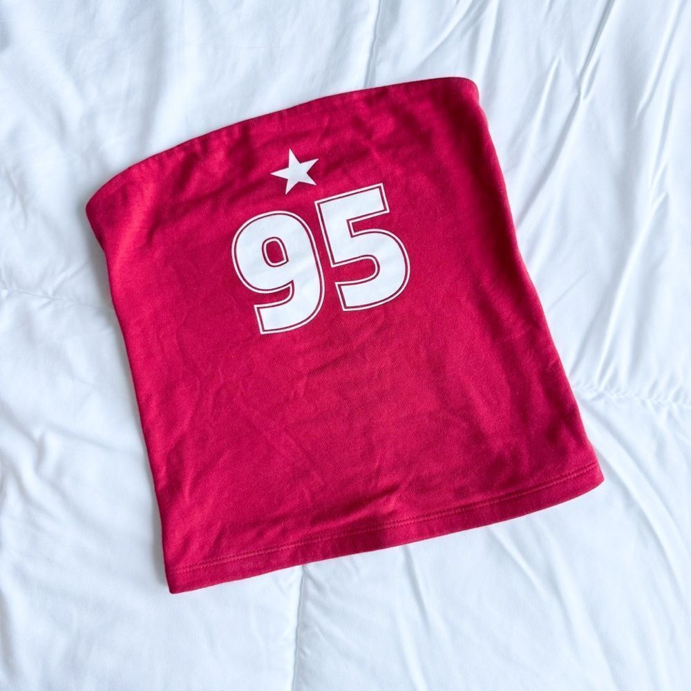 Wild Fable Red Graphic Tube Top, XXS